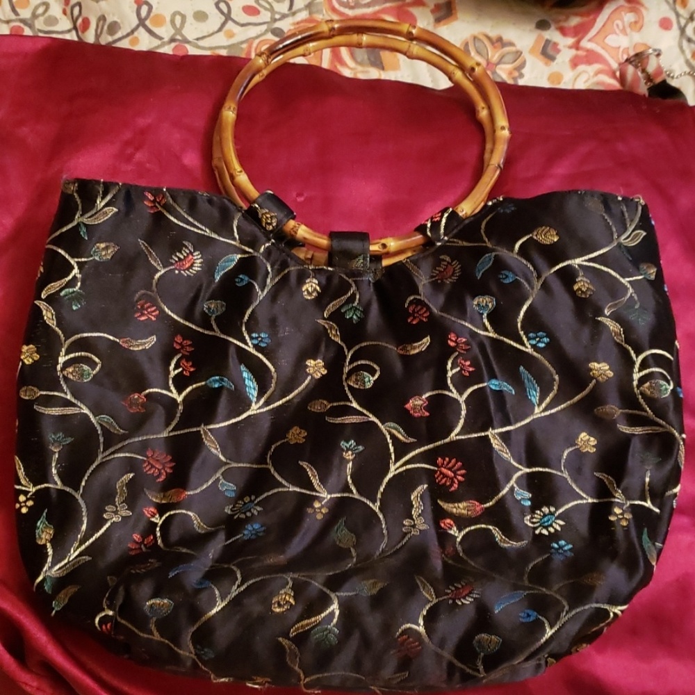 🦋5 for $15 item!black purse with bamboo
